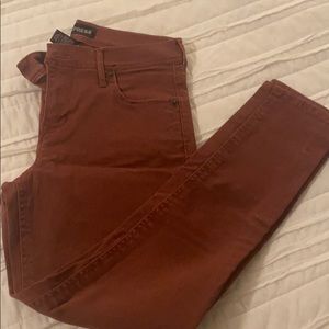 Express burnt red jeans